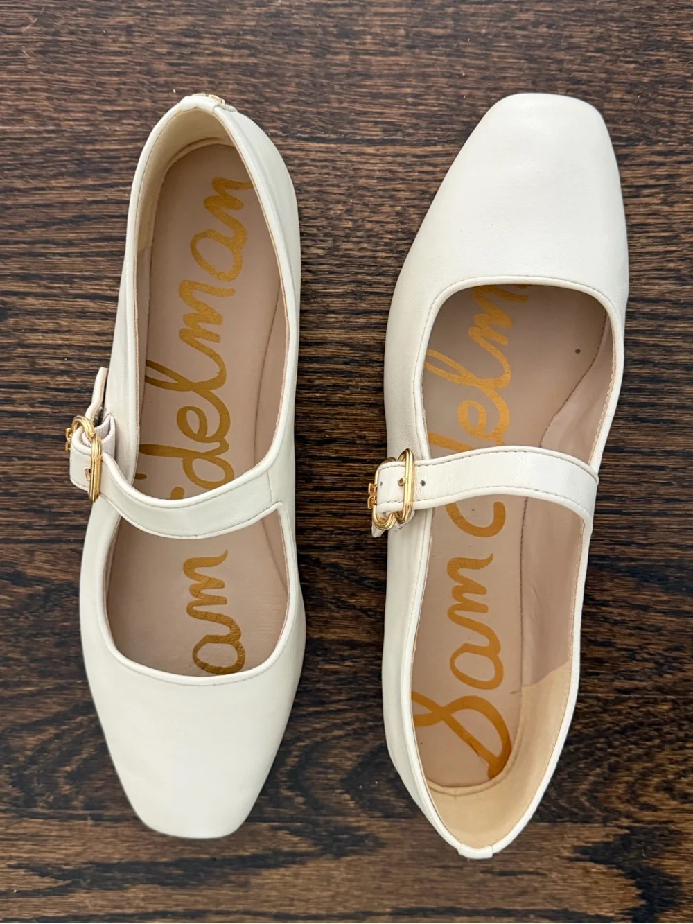 Sam Edelman Michaela Mary Jane Flats with Gold Buckles